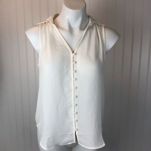 Forever 21 White Button Up Top